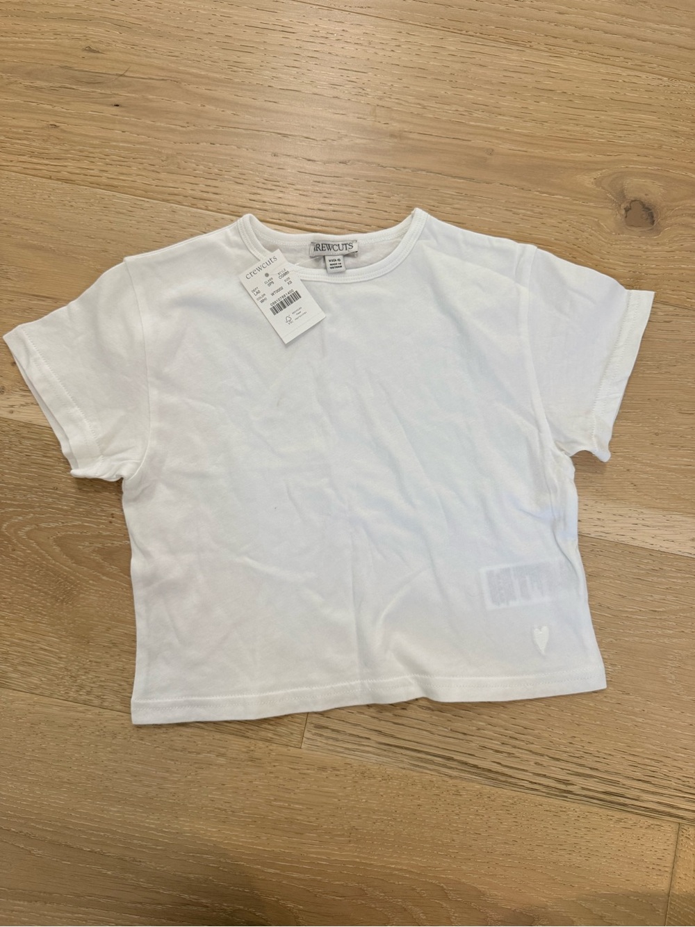 Crewcuts White Boxy Short Sleeve Tee